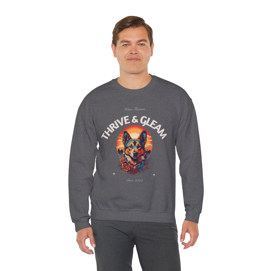 Urban Vista German Shepherd Dog Sweatshirt - Guardian of the City