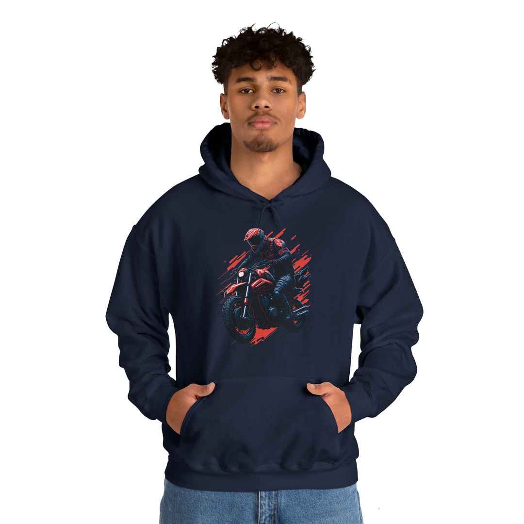 Biker Unisex Hooded Sweatshirt - Wave Fusions