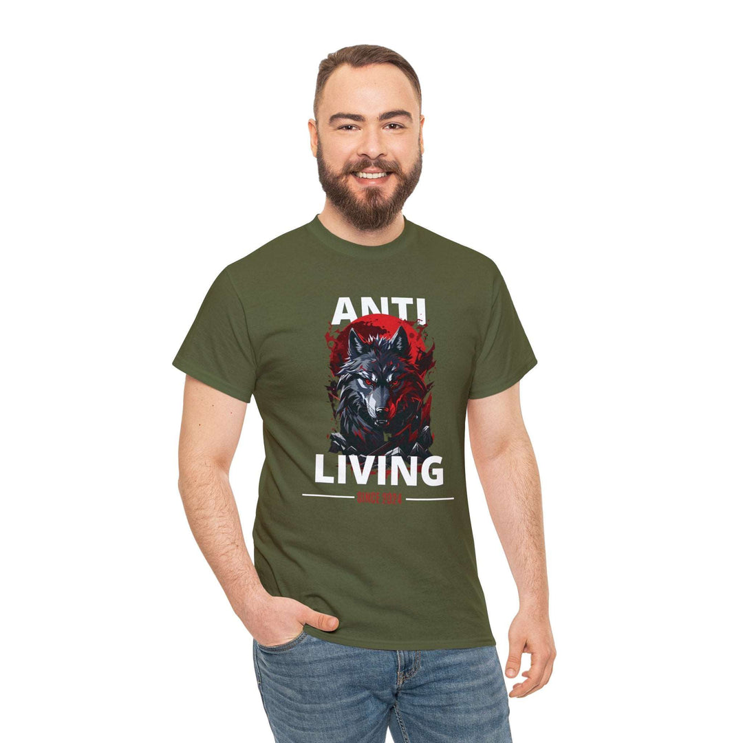 Anti-Living Wolf T-shirt - Dark Rebel Attire