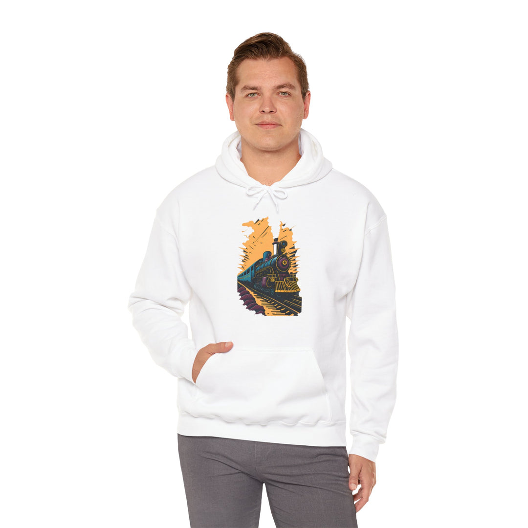 Vintage Train Railroad Journey Hoodie - Journey Through Time