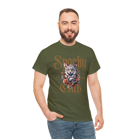 Spooky Club Floral Feline Cat T-Shirt - Spooky Club Charm