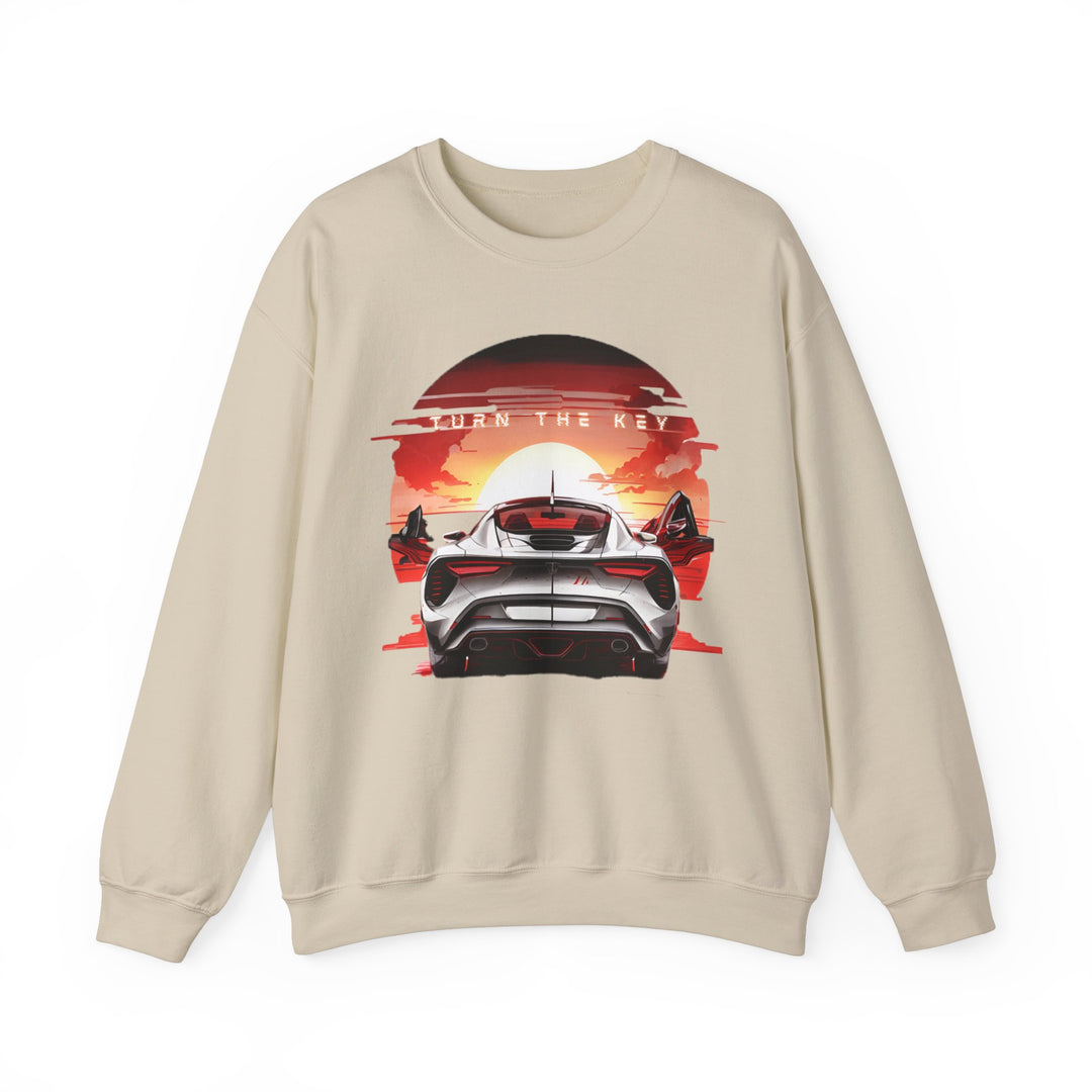 Turn the Key Redline Sunset Escape Sweatshirt - Wave Fusions Thrill Seeker Collection