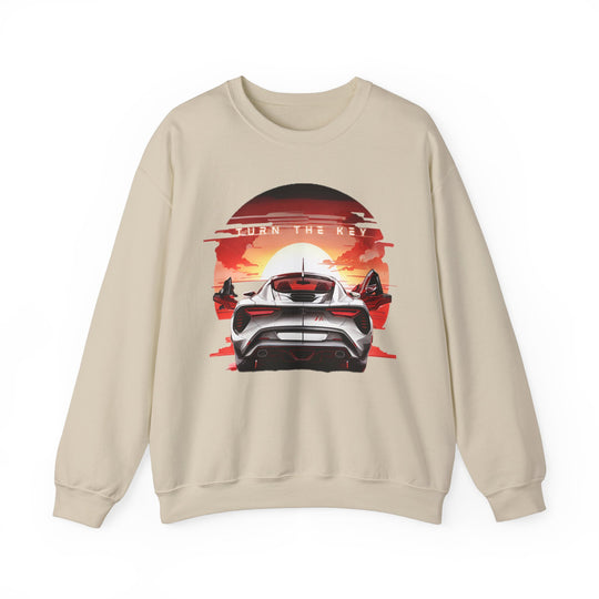 Turn the Key Redline Sunset Escape Sweatshirt - Wave Fusions Thrill Seeker Collection