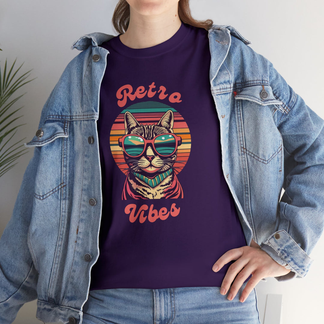 Cool Cat Retro Vibes T-Shirt  - Retro Radiance Edition