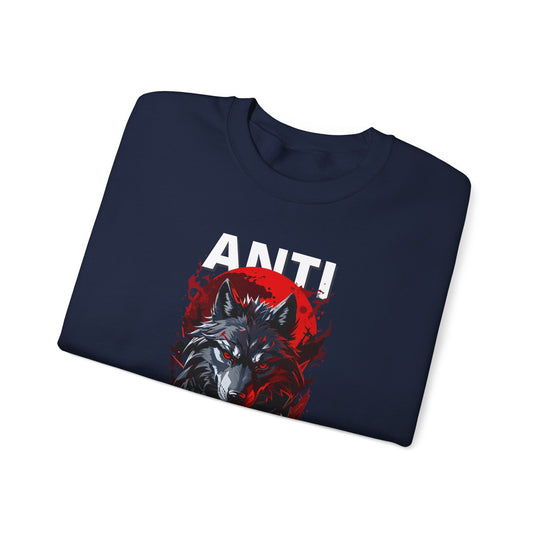 Anti-Living Wolf Sweatshirt - Dark Rebel Attire