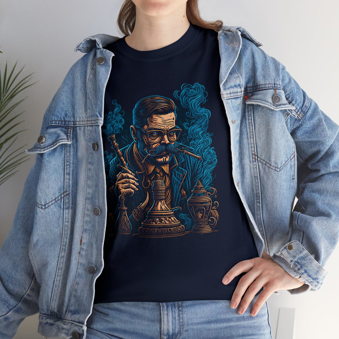 Smoking Man Unisex Heavy Cotton Tee - Wave Fusions