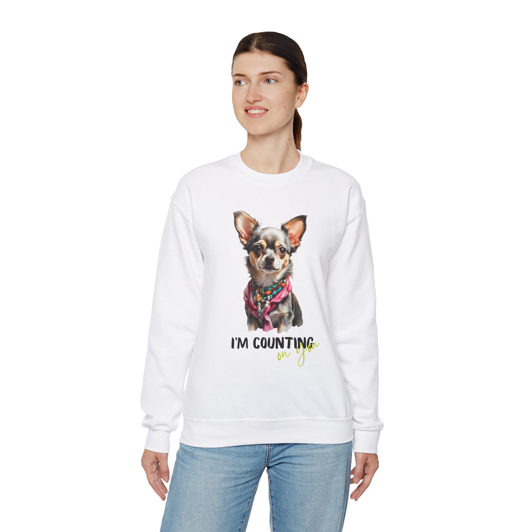 Stylish Sidekick Sweatshirt - I'M COUNTING ON YOU