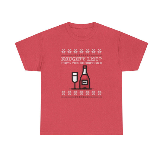 Naughty Champagne Holiday Tee