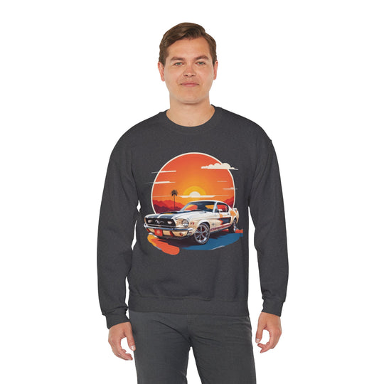 Sunset Muscle Car Sweatshirt - Muscle Car Edition