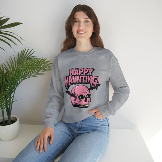 Happy Haunting Unisex Heavy Blend™ Crewneck Sweatshirt - Wave Fusions