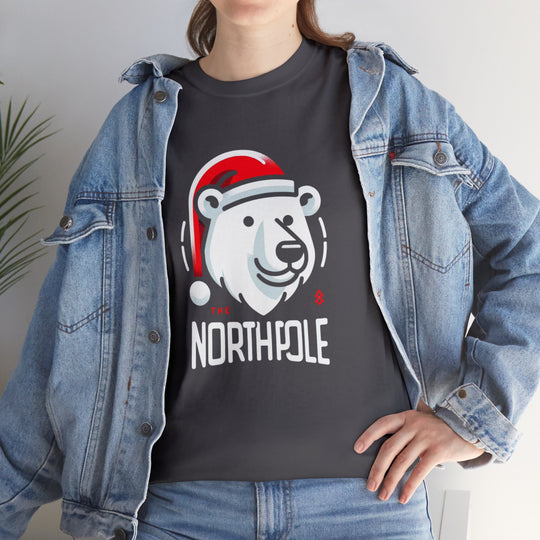 North Pole Bear Christmas Unisex T Shirt - Wave Fusions