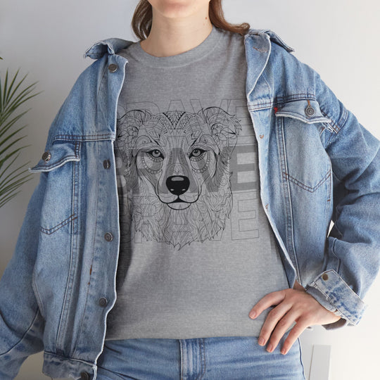 Brave Dog Tribal Canine T Shirt - Mythical Mutt