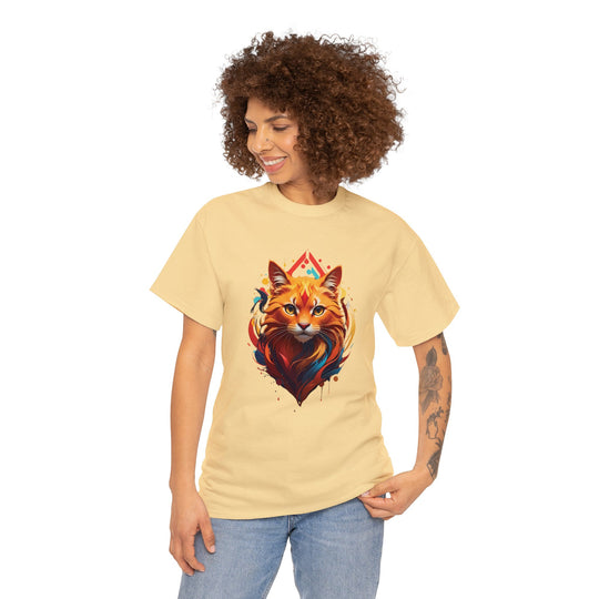 Flame Spirit Cat T-Shirt - Wildfire Whiskers