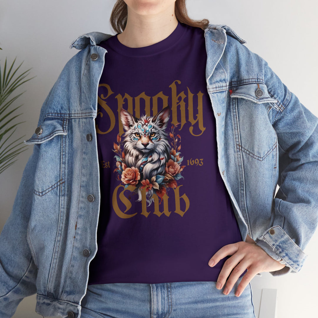 Spooky Club Floral Feline Cat T-Shirt - Spooky Club Charm