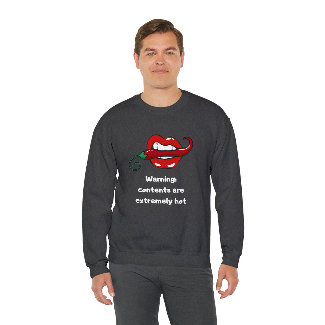 Warning Unisex Heavy Blend™ Crewneck Sweatshirt - Wave Fusions