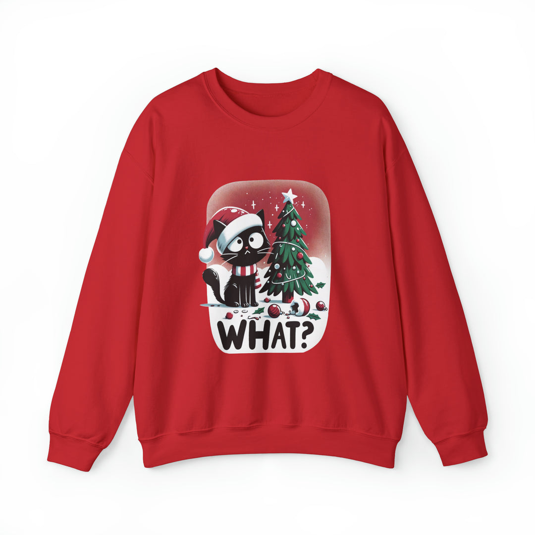 What? Cat Christmas Unisex Sweatshirt - Wave Fusions