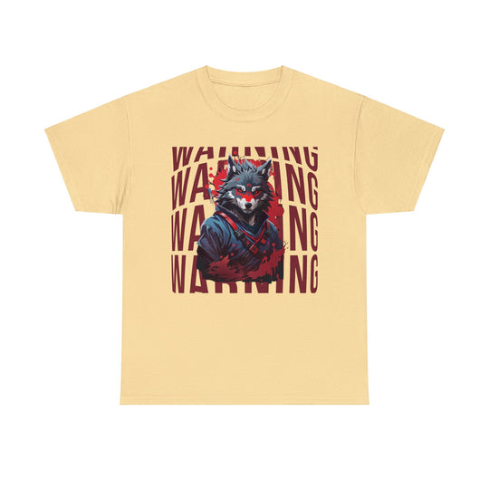 Warning! Warrior Wolf T-shirt - Majestic Wolf