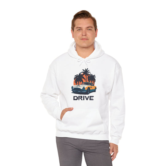 Drive in Paradise Classic Car Tropical Hoodie - Classic Sports Car Series