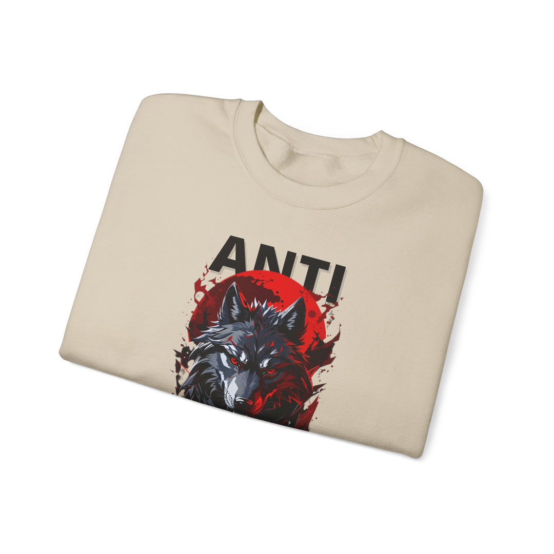 Anti-Living Wolf Sweatshirt - Dark Rebel Attire