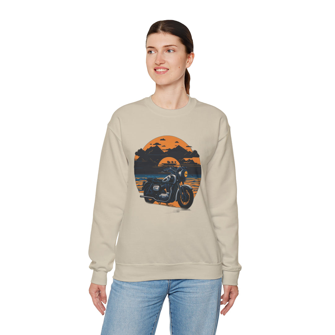 Vintage Bike Unisex Heavy Blend™ Crewneck Sweatshirt - Wave Fusions