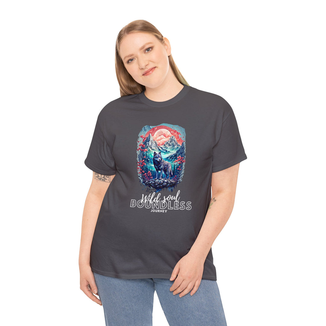 Wild Soul Endless Journey T-Shirt - Mountain Wolf Spirit