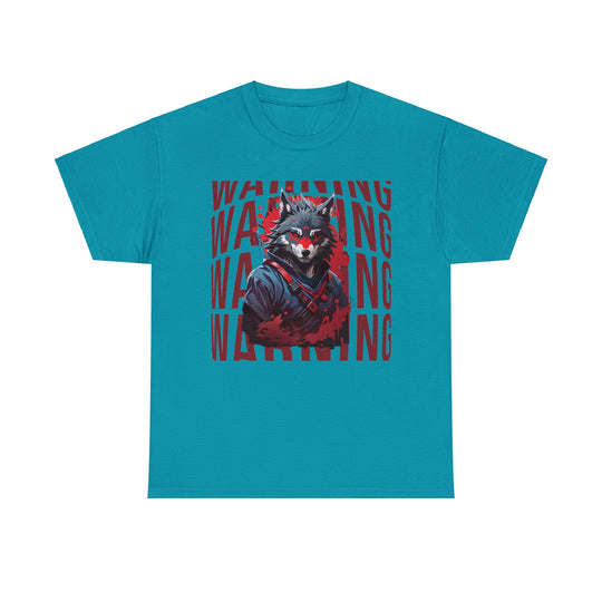 Warning! Warrior Wolf T-shirt - Majestic Wolf