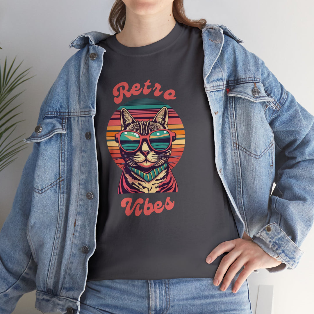 Cool Cat Retro Vibes T-Shirt  - Retro Radiance Edition