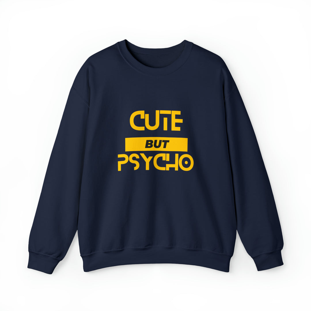 Cute But Psycho Unisex Heavy Blend™ Crewneck Sweatshirt - Wave Fusions