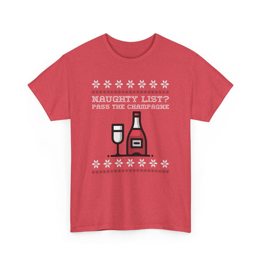 Naughty Champagne Holiday Tee