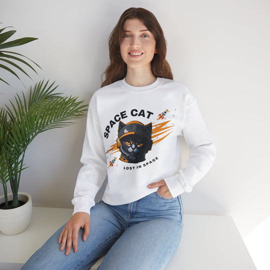 Space Cat Astronaut Sweatshirt - Lost In Space