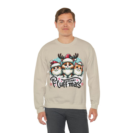 Merry Fluffmas Christmas Unisex Sweatshirt - Wave Fusions