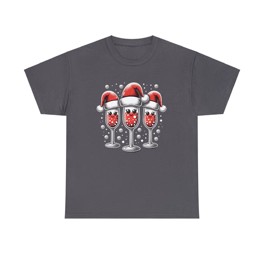 Santa's Toasty Cheers Unisex T Shirt - Wave Fusions