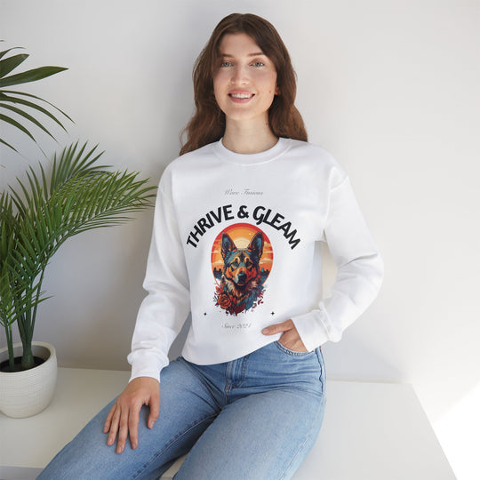 Urban Vista German Shepherd Dog Sweatshirt - Guardian of the City