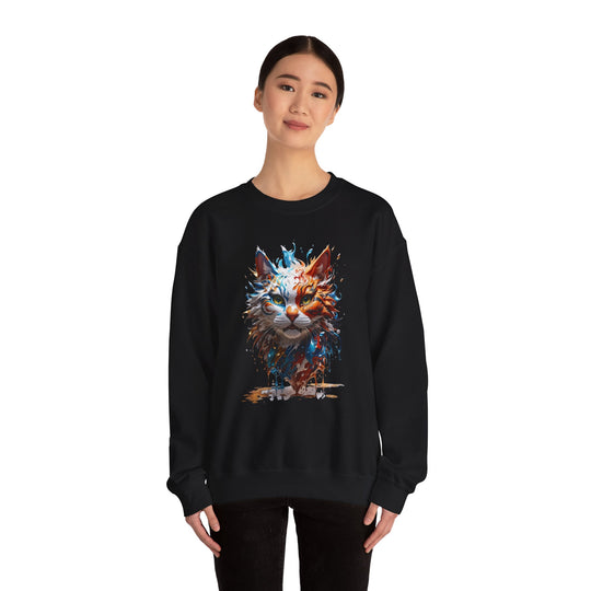 Marine Meow Aqua Purr Sweatshirt - Cat Splash