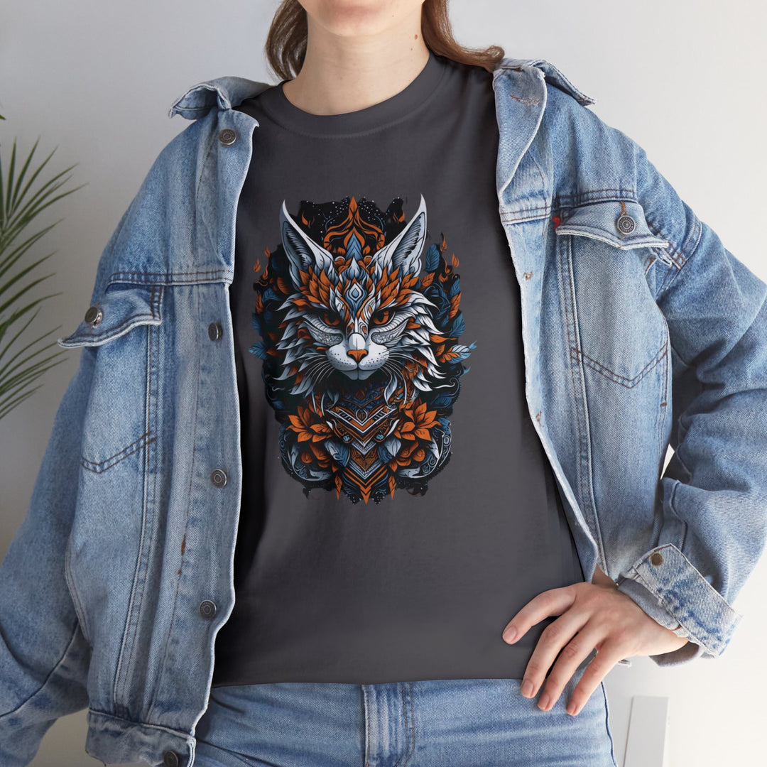 Tribal Majesty Cat Spirit T-shirt - Ancient Spirit Series