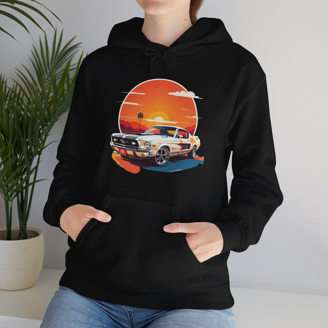 Sunset Muscle Car Hoodie - Muscle Car Edition