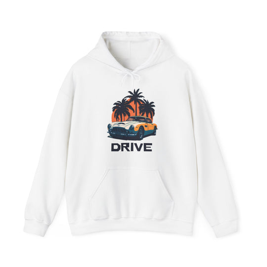 Drive in Paradise Classic Car Tropical Hoodie - Classic Sports Car Series