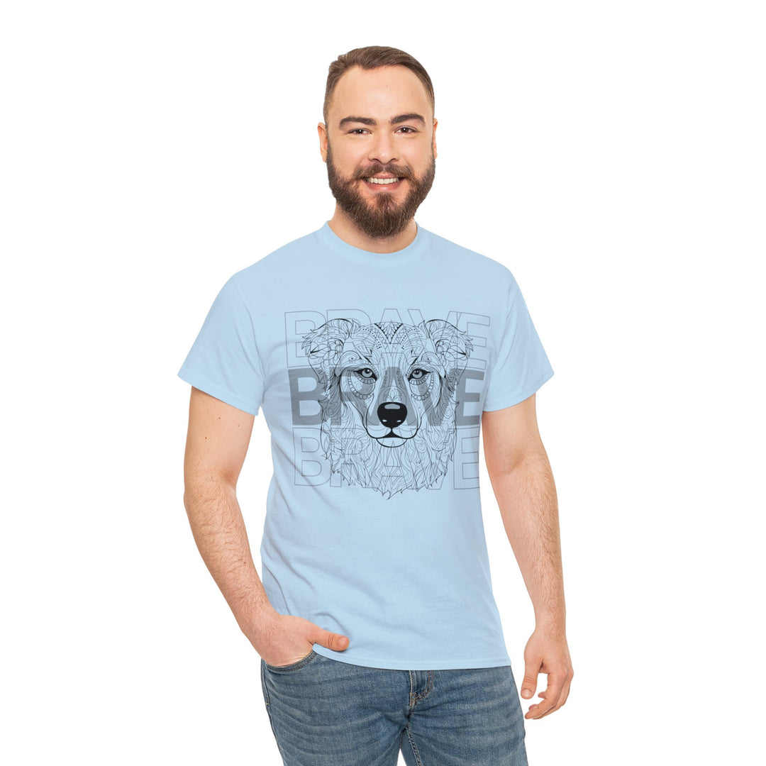 Brave Dog Tribal Canine T Shirt - Mythical Mutt