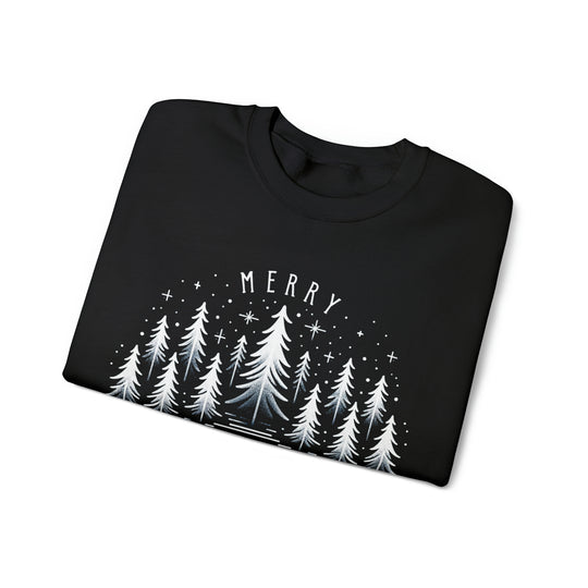 Midnight Magic Christmas Trees Unisex Sweatshirt - Wave Fusions