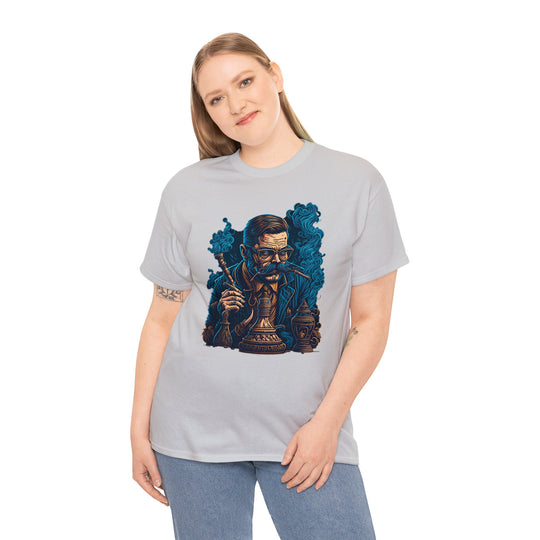 Smoking Man Unisex Heavy Cotton Tee - Wave Fusions