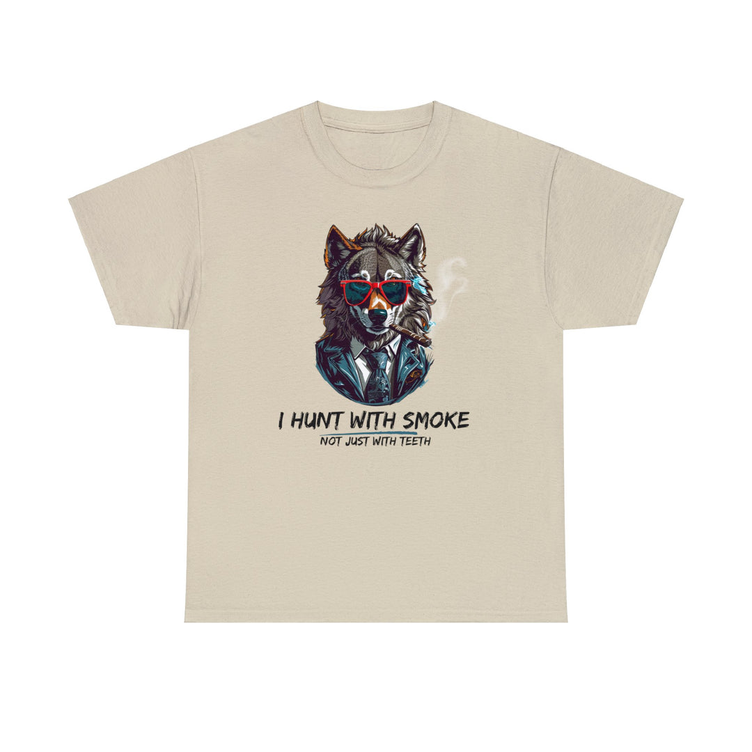 Cool Wolf Legend T-Shirt - I Hunt With Smoke Not Just With Teeth