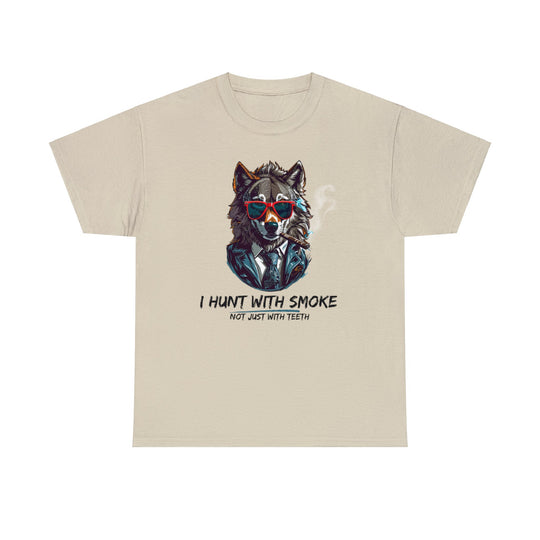 Cool Wolf Legend T-Shirt - I Hunt With Smoke Not Just With Teeth