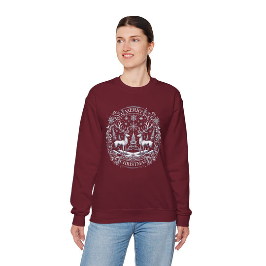 Woodland Reindeer Christmas Elegance Unisex Sweatshirt