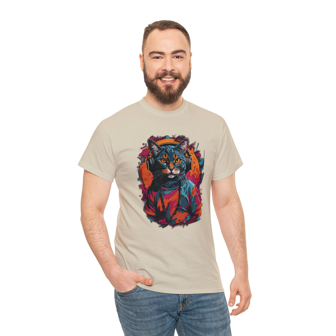 Rhythm and Purr Cat T-Shirt - Tune In Style