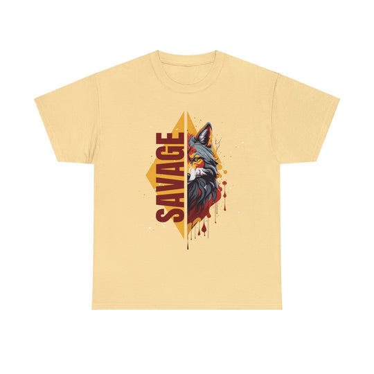 Savage Flame Wolf T-Shirt - Heat of the Wild