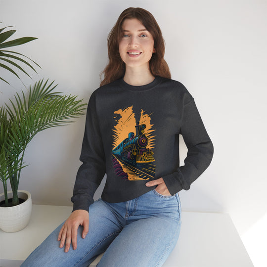 Vintage Train Railroad Journey Sweatshirt - Journey Through Time