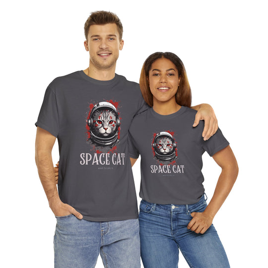 Cosmic Cat Spacewalk Astronaut T-shirt