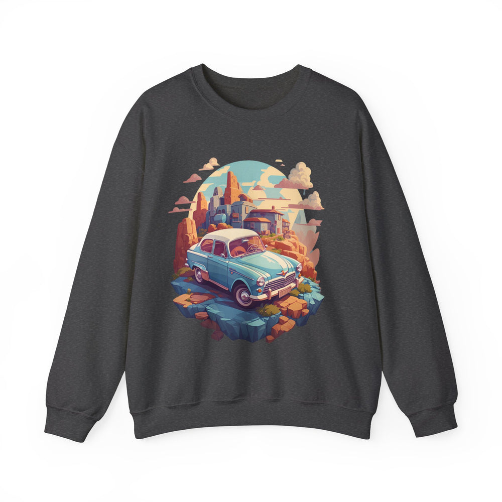 Vintage Car Sky City Sweatshirt - Vintage City Fashion