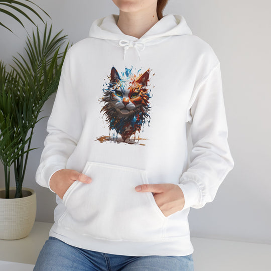 Marine Meow Aqua Purr Hoodie - Cat Splash