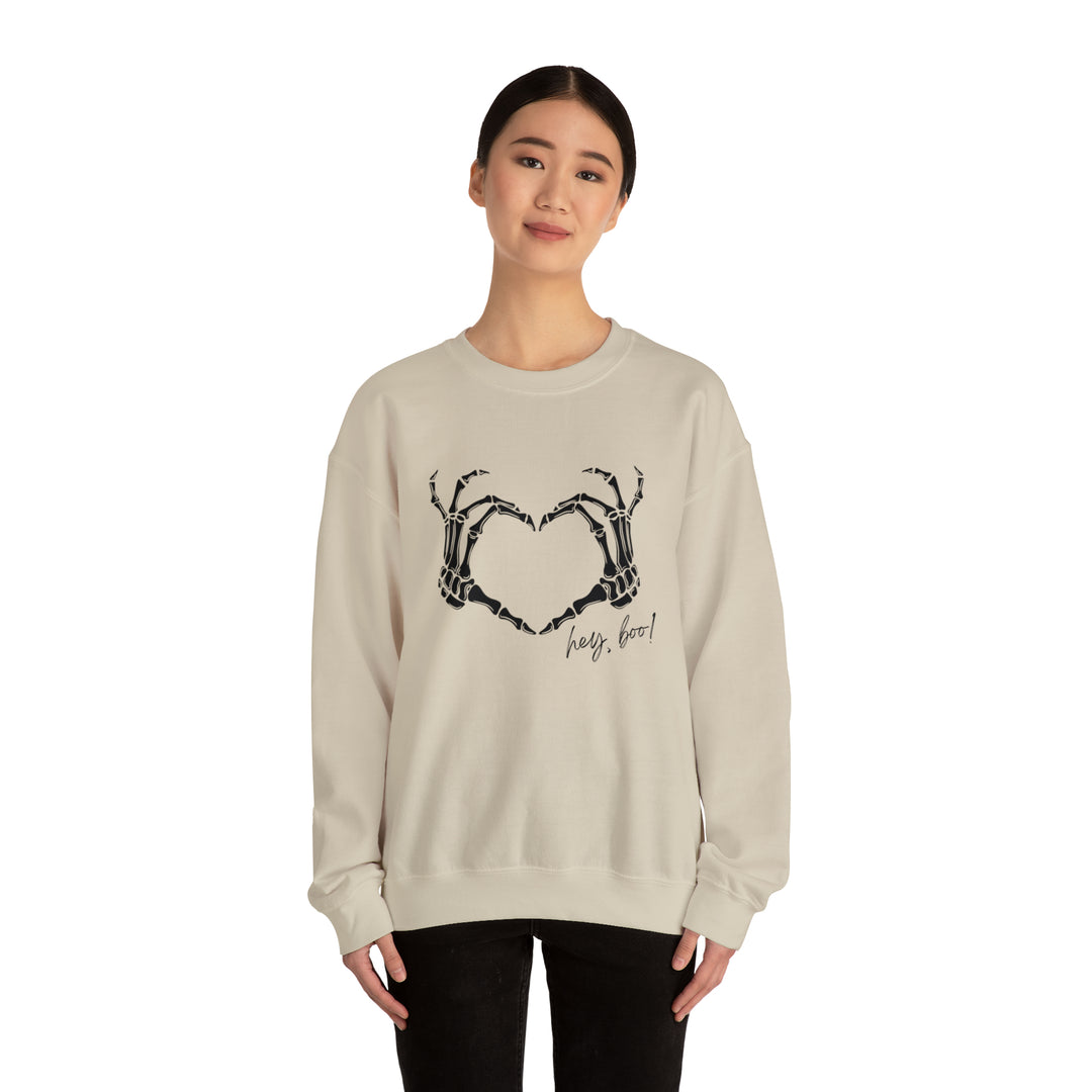 Hey Boo Unisex Heavy Blend™ Crewneck Sweatshirt - Wave Fusions